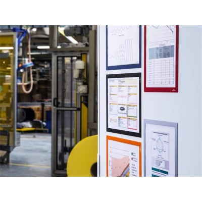 Infokeret, A4, mágneses, DURABLE "DURAFRAME® MAGNETIC", narancs