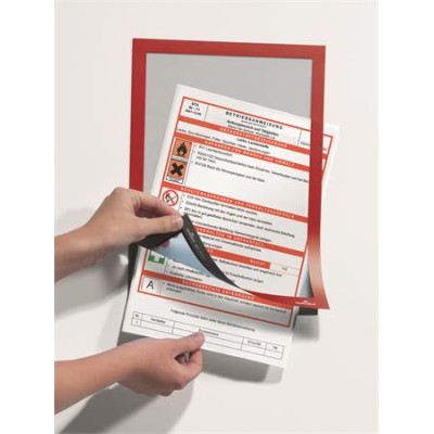 Infokeret, A4, öntapadó háttal, DURABLE "DURAFRAME®", piros Infokeret, A4, öntapadó háttal, DURABLE "DURAFRAME®", piros