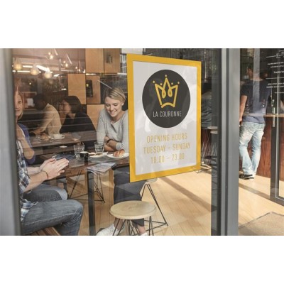Infokeret, öntapadó háttal, A4, DURABLE "DURAFRAME®", sárga Infokeret, öntapadó háttal, A4, DURABLE "DURAFRAME®", sárga