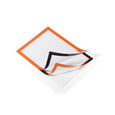 Infokeret, A4, öntapadó háttal, DURABLE "DURAFRAME®", narancs