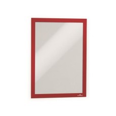 Infokeret, A4, öntapadó háttal, DURABLE "DURAFRAME®", piros