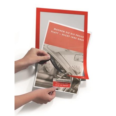 Infokeret, A4, öntapadó háttal, DURABLE "DURAFRAME®", piros Infokeret, A4, öntapadó háttal, DURABLE "DURAFRAME®", piros
