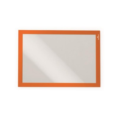 Infokeret, A4, öntapadó háttal, DURABLE "DURAFRAME®", narancssárga