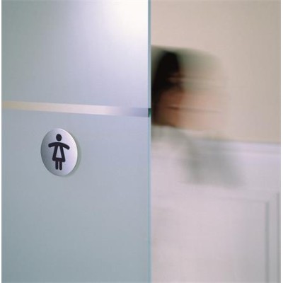 Információs tábla, rozsdamentes acél, DURABLE "Női WC"