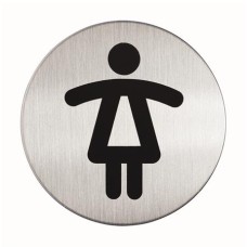 Információs tábla, rozsdamentes acél, DURABLE "Női WC"