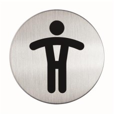 Információs tábla, rozsdamentes acél, DURABLE "Férfi WC"