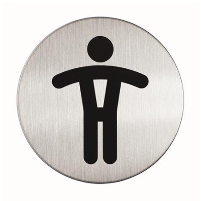 Információs tábla, rozsdamentes acél, DURABLE "Férfi WC"