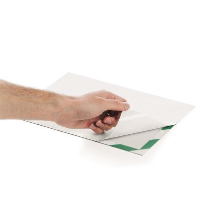 Infokeret, A4, öntapadó háttal, DURABLE "DURAFRAME SECURITY", zöld-fehér
