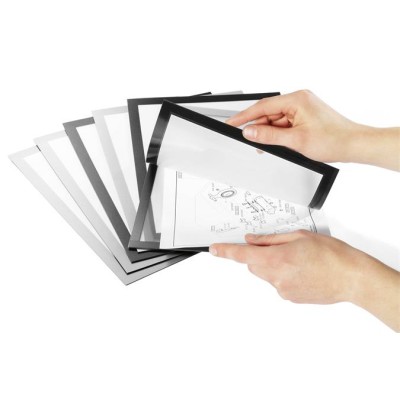 Infokeret, A4, mágneses, DURABLE "DURAFRAME® MAGNETIC PLUS", fekete