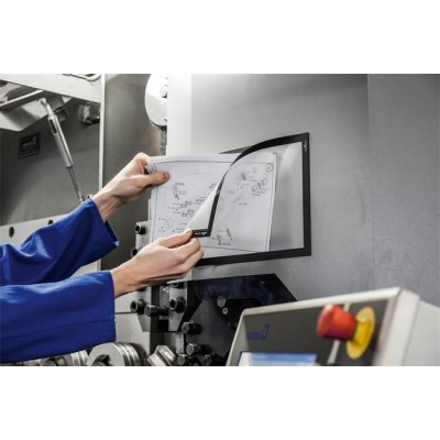 Infokeret, A4, mágneses, DURABLE "DURAFRAME® MAGNETIC PLUS", fekete