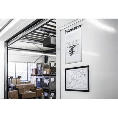 Infokeret, A4, mágneses, DURABLE "DURAFRAME® MAGNETIC PLUS", fekete