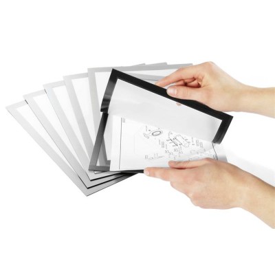 Infokeret, A4, mágneses, DURABLE "DURAFRAME® MAGNETIC PLUS", ezüst