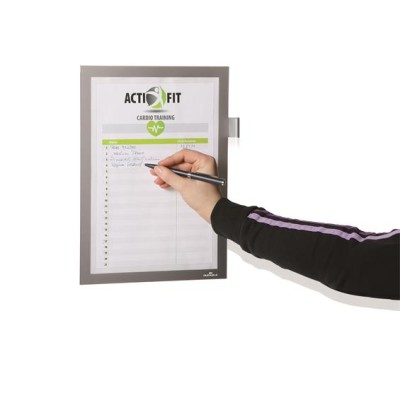 Infokeret, A4, öntapadó, jegyzetelhető, DURABLE DURAFRAME® "NOTE", ezüst