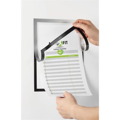 Infokeret, A4, öntapadó, jegyzetelhető, DURABLE DURAFRAME® "NOTE", ezüst