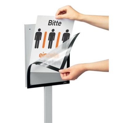 Padlóállvány, A4, DURABLE "INFO STAND BASIC", antracit-szürke