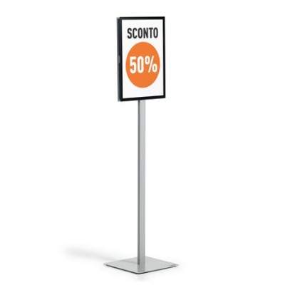 Padlóállvány, A3, DURABLE "INFO STAND BASIC" antracit-szürke