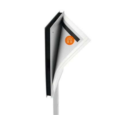 Padlóállvány, kültéri, A4, DURABLE "INFO STAND", antracit-szürke