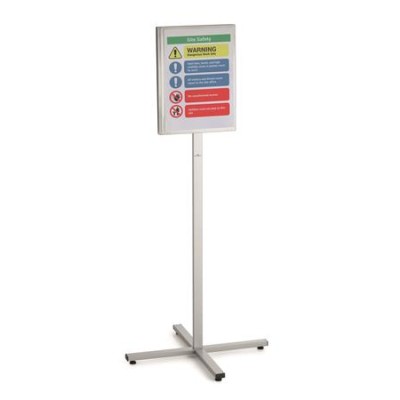 Padlóállvány, kültéri, A3, DURABLE "INFO STAND", antracit-szürke