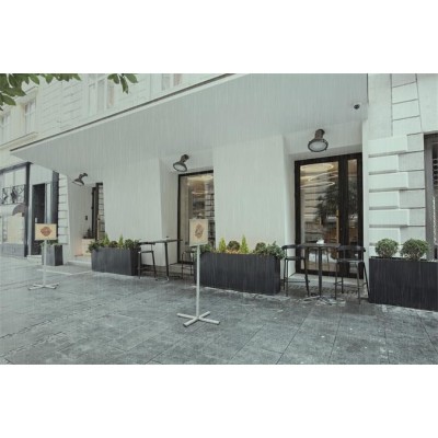 Padlóállvány, kültéri, A3, DURABLE "INFO STAND", antracit-szürke