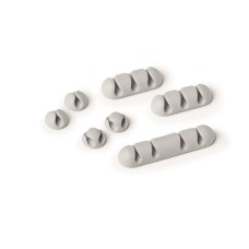 Kábelrendező tappancs, öntapadó, DURABLE "CAVOLINE® Clip mix", szürke