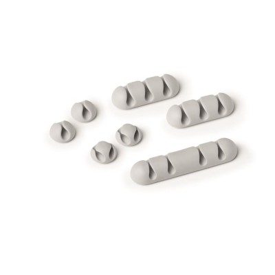 Kábelrendező tappancs, öntapadó, DURABLE "CAVOLINE® Clip mix", szürke