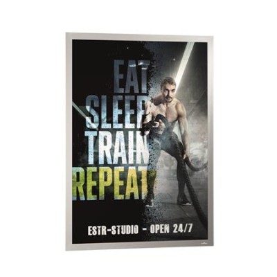 Infokeret, 50x70 cm, DURABLE "DURAFRAME POSTER", ezüst