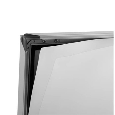 Megállító tábla, poszteres, talppal, A1, DURABLE "Heavy Base Outdoor", ezüst