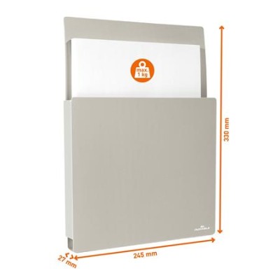 Dokumentumtartó, A4, mágneses, DURABLE "Info Box", szürke