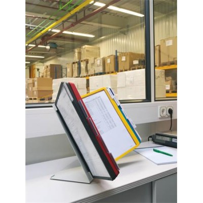 Bemutatótábla tartó, asztali, 30 db bemutatótáblával, DURABLE "VARIO® TABLE", vegyes színek