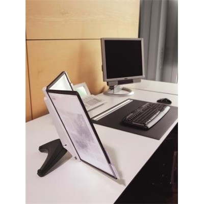 Bemutatótábla tartó, asztali, 5 db bemutatótáblával, DURABLE "SHERPA®", fekete