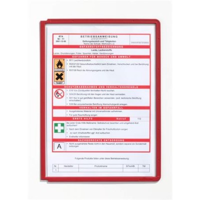 Bemutatótábla, A4, DURABLE "SHERPA®", piros