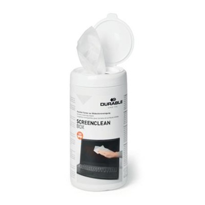 Tisztítókendő, képernyőhöz, 100 db, DURABLE "SCREENCLEAN® BOX 100"