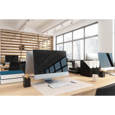 Könyökalátét, lekerekített sarkok, 500x650 mm, PP, DURABLE, áttetsző