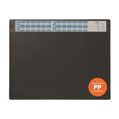 Könyökalátét, 650x480 mm, éves naptárral, DURABLE, fekete