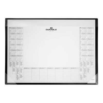 Könyökalátét, 600x430 mm, PP, éves naptárral, DURABLE, fekete