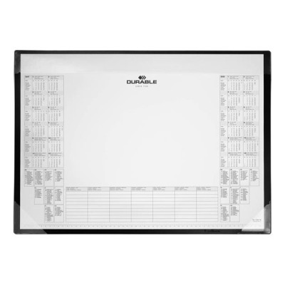 Könyökalátét, 600x430 mm, PP, éves naptárral, DURABLE, fekete