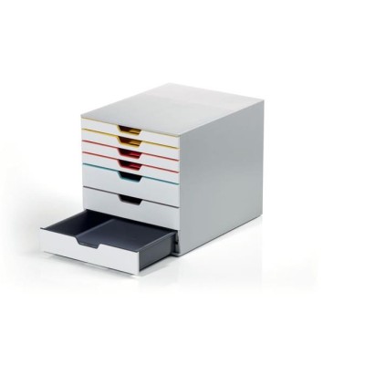 Irattároló, műanyag, 7 fiókos, DURABLE " VARICOLOR® MIX 7", színes