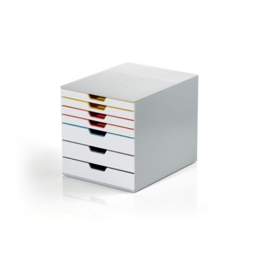 Irattároló, műanyag, 7 fiókos, DURABLE " VARICOLOR® MIX 7", színes