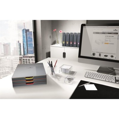 Iratpapucs készlet, műanyag, 73 mm, DURABLE "VARICOLOR®", vegyes