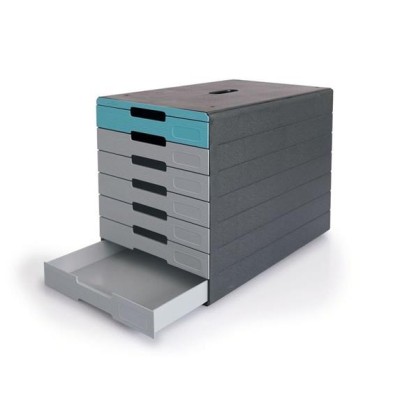 Irattároló, műanyag, 7 fiókos, DURABLE "Idealbox pro 7", kék