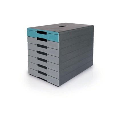 Irattároló, műanyag, 7 fiókos, DURABLE "Idealbox pro 7", kék
