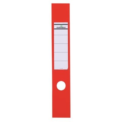 Gerinccímke, iratrendezőhöz, öntapadó, 60x390 mm, DURABLE "ORDOFIX®", piros