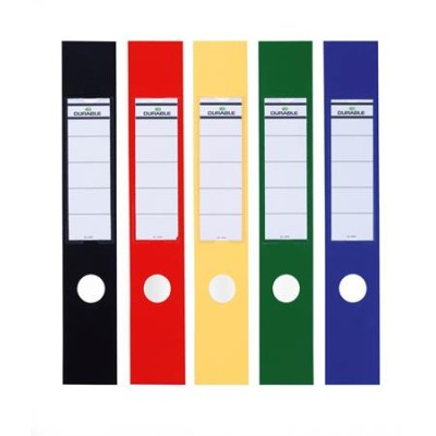 Gerinccímke, iratrendezőhöz, öntapadó, 60x390 mm, DURABLE "ORDOFIX®", sárga