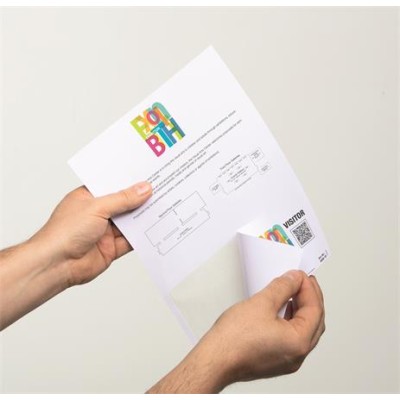 Névkitűző, Euro kivágás, 97x86 mm, DURABLE "VISITOR BADGE", fehér Névkitűző, Euro kivágás, 97x86 mm, DURABLE "VISITOR BADGE", fehér