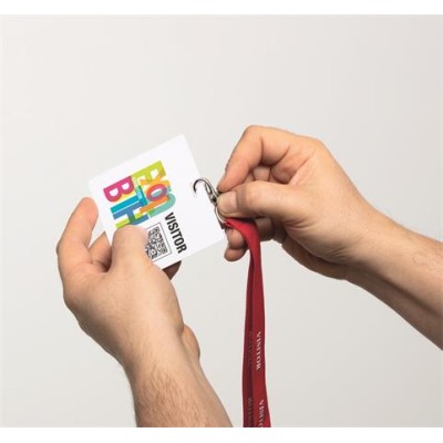 Névkitűző, Euro kivágás, 97x86 mm, DURABLE "VISITOR BADGE", fehér Névkitűző, Euro kivágás, 97x86 mm, DURABLE "VISITOR BADGE", fehér