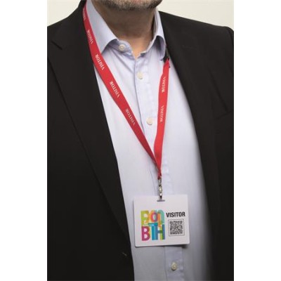 Névkitűző, Euro kivágás, 97x86 mm, DURABLE "VISITOR BADGE", fehér Névkitűző, Euro kivágás, 97x86 mm, DURABLE "VISITOR BADGE", fehér