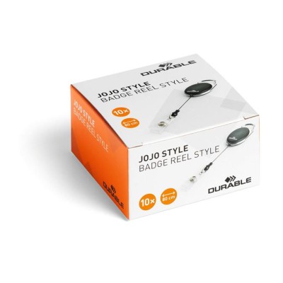 Azonosítókártya-tartó, kihúzható, patentos, DURABLE "Style", fekete Azonosítókártya-tartó, kihúzható, patentos, DURABLE "Style", fekete