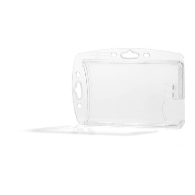 Azonosítókártya-tartó, 1 kártyához, zárt, DURABLE "ENCLOSED", áttetsző