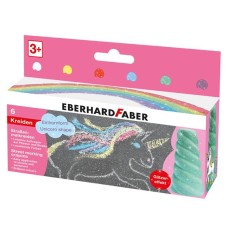 Aszfaltkréta, unikornis szarv formájú, EBERHARD FABER, 6 csillámos szín