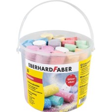 Aszfaltkréta, 20 darabos,  EBERHARD FABER, 6 csillámos szín